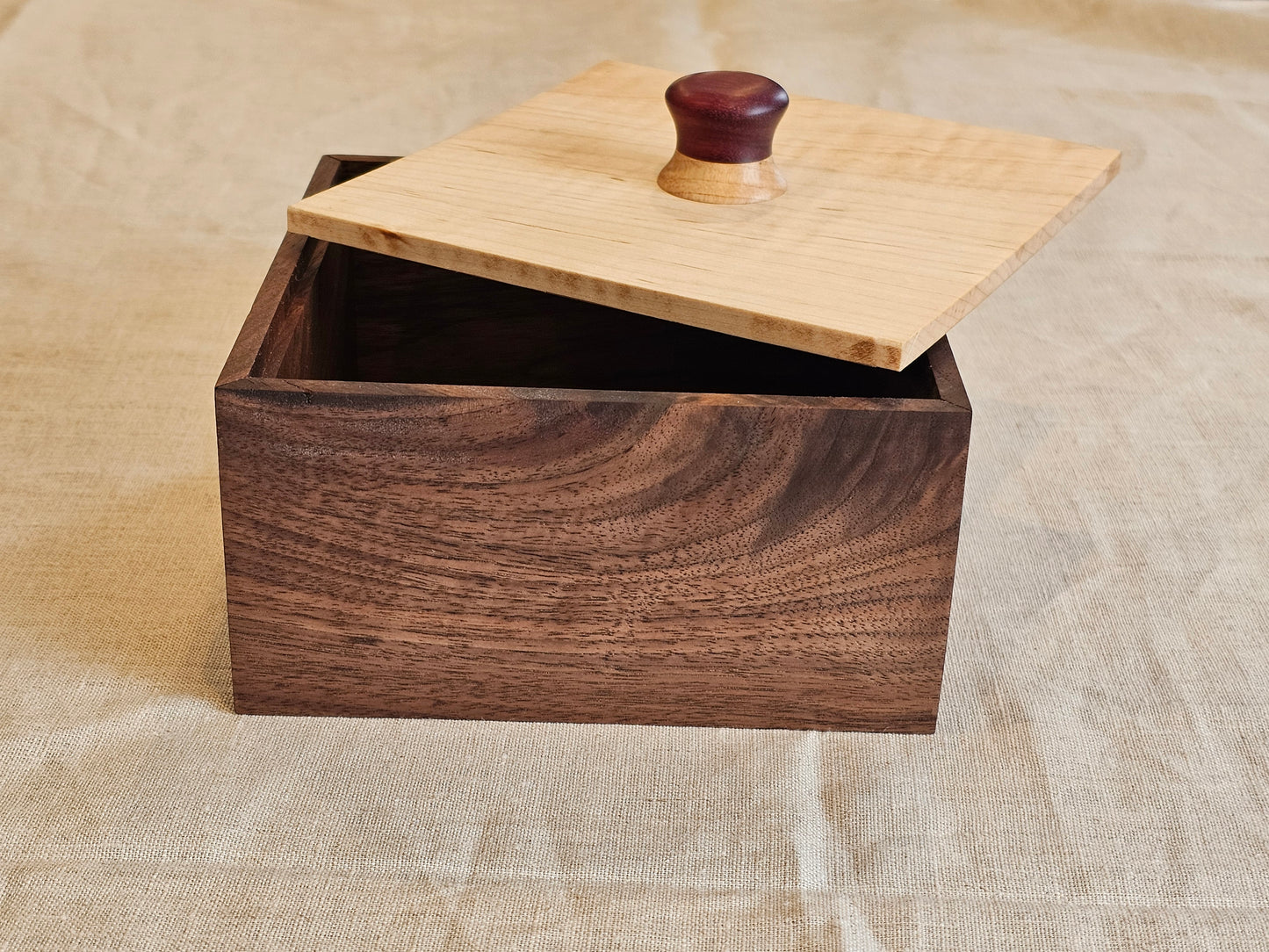 Small Decorative Keepsake Box (Purpleheart Handle)