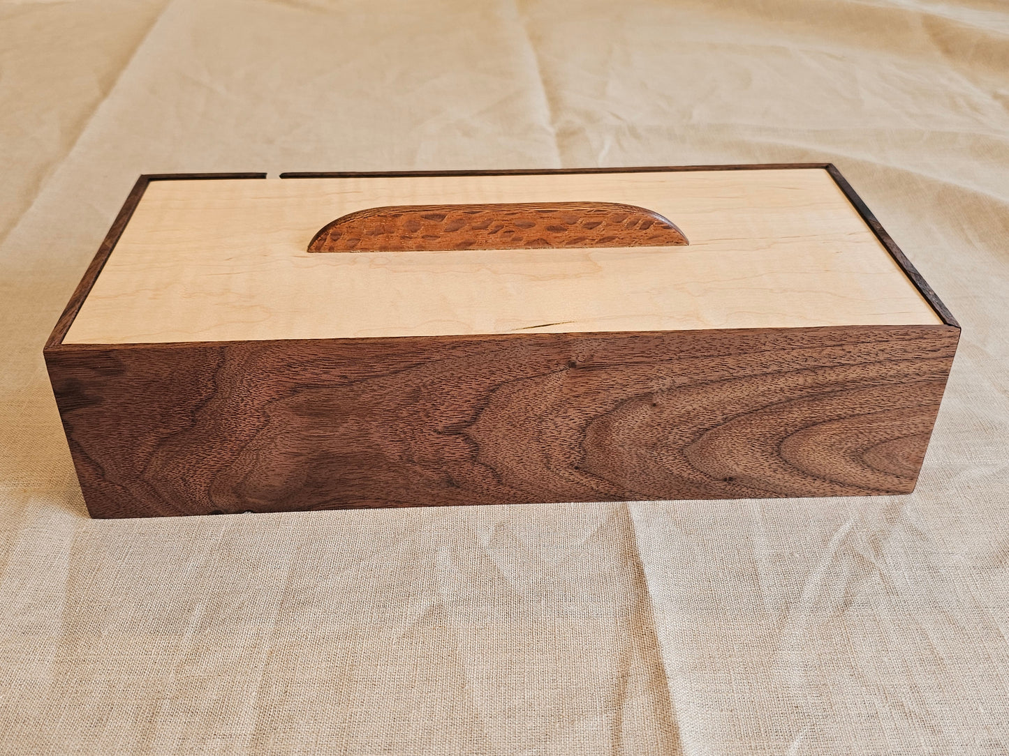 Walnut and Maple Keepsake box